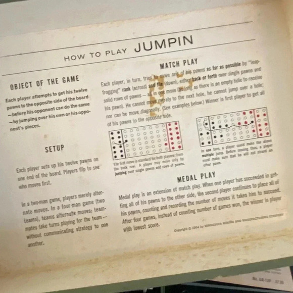 Vintage 1964 Jumpin 3M Brand Bookshelf Board Game - Picture 7 of 7